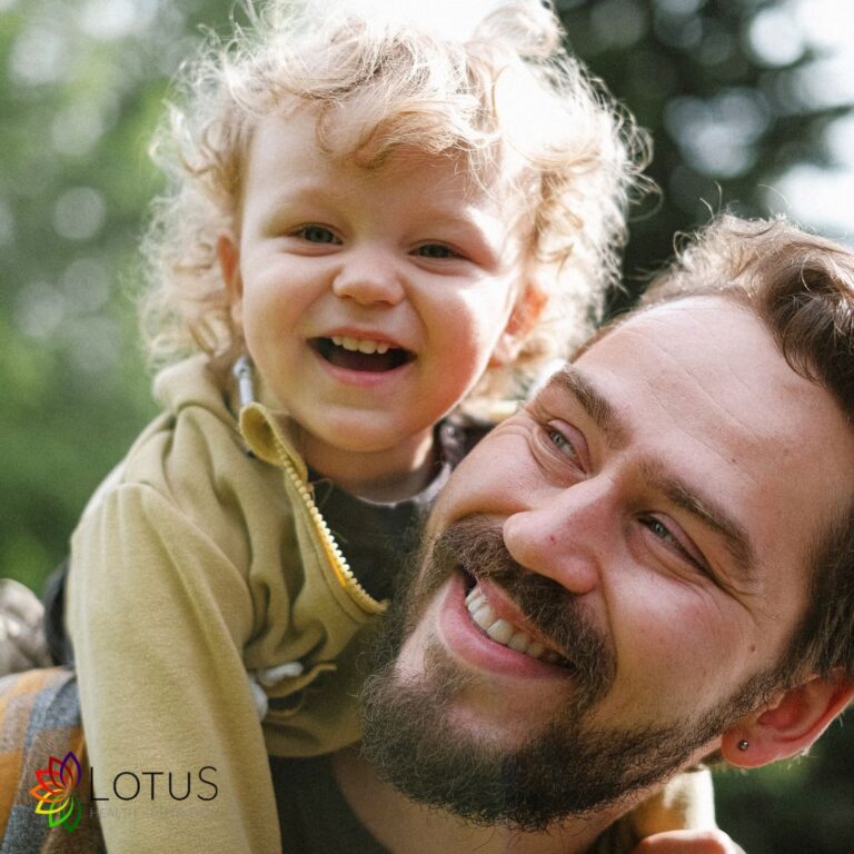 happy-dad-and-son-smiling